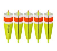 Lot de 5 flotteurs de pêche lestés à fentes pour la pêche avec bâtons fluorescents, bouchons de pêche, flotteurs de pêche pour panfish Bluegill, truite, poisson-chat, bar, 7,6 cm, 10,2 cm, 12,7 cm