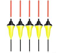 Lot de 5 flotteurs FTK pour pêche à la carpe avec bouée verticale en bois de balsa 2 g, 3 g, 4 g, 5 g, connexions renforcées pour plus de stabilité et de durabilité (2 g)