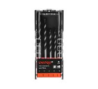 Lot de 5 forets à béton Ultra 4-5-6-8-10 mm - Tige triangulaire Set complet pour perceuse à percussion - Perçage du béton, de la pierre, de la brique et de la maçonnerie professionnelle et du