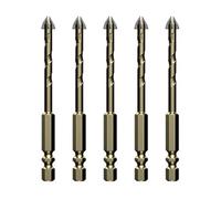 Lot de 5 forets à quatre bords for carrelage, verre, béton, mur, alésage(5mm x 5)