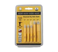 Lot de 5 forets brasés à tige hexagonale pour carrelage sec, pour marbre et granit, ouverture de trou, cire de refroidissement infusée, utilisation professionnelle de maçonnerie