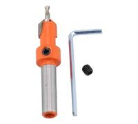 Lot de 5 forets coniques à tige hexagonale pour le travail du bois, lame en alliage YG8 avec profondeur réglable, corps en acier au carbone 45#, compatible avec vis à bois et en alliage d'aluminium