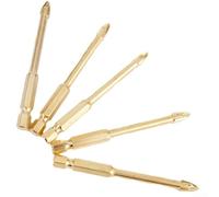 Lot de 5 forets de 6 mm pour carrelage en céramique, marbre, verre avec tige hexagonale pour une utilisation avec marteau de perçage ordinaire, avec pointes en carbure revêtues d'étain avec 4 bords
