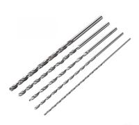 Lot de 5 forets en acier de 150 mm de long, tige droite extra longue pour perçage de précision sur bois, aluminium, plastique et matériaux métalliques souples