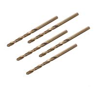 Lot de 5 forets en cobalt M35 pour acier inoxydable trempé, design en acier rapide ultra rapide, durabilité exceptionnelle (4 mm)