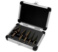 Lot De 5 Forets Étagés En Acier À Roulement, Titane, For Découpe De Trous, Boîtier En Aluminium, Outil De Menuiserie, 50 Tailles Au Total