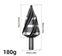 Lot de 5 forets étagés professionnels conçus pour la stabilité et la précision avec une haute durabilité sur métal, bois et plastique (3/16-1-3/8 commandes)