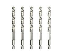 Lot de 5 forets hélicoïdaux en acier rapide HSS, tige hexagonale 1/4 po, manche hexagonal, outil(5pcs 8mm)