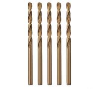 Lot de 5 forets M35 haute performance en cobalt pour acier inoxydable trempé et métal, durables et conçus (5 mm)