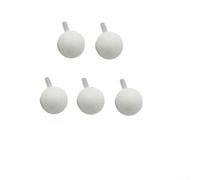 Lot de 5 forets ronds pour outils rotatifs, tige de 6 mm, têtes de meulage en céramique pour bois, plastique, fibre de verre, sculpture (6 x 30 mm, blanc)