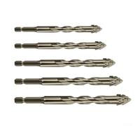 Lot de 5 forets triangulaires excentriques pour obtenir des trous lisses dans les carreaux de verre et autres substrats durs (5/6/8/10/12)