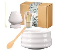 Lot de 5 fouets à matcha en bambou - Fouet à thé en bambou - Fouet à matcha - Pour la cérémonie du thé - Blanc