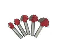 Lot de 5 fraises à bout sphérique de 8 mm for bois, fraises à crique ronde CNC, noyau de rayon, outils à main for le travail du bois