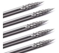 Lot de 5 fraises à queue en métal dur VHM - 1,5 x 15 mm - Pour accessoires Dremel Proxxon