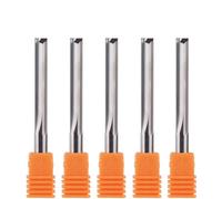 Lot de 5 fraises en carbure à 2 dents, queue 3,175 mm, 4, 6 ou 8, pour fraiseuse CNC, fraise graver et rainurer(5pc-ST2F-D6.0-L28)