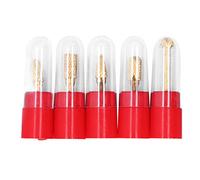 Lot de 5 fraises en carbure de tungstène - Meuleuse à rainure de 6 mm - 5 tiges de fraisage à tige ronde - Compas de fraisage en métal dur - Double coupe pour meulage, polissage, gravure, polyvalent