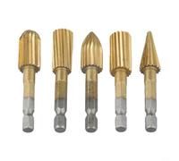 Lot de 5 fraises rotatives avec 6 fraises en carbure de tungstène de 35 mm pour meulage, coupe et sculpture de précision sur résine, plastique, métaux souples, pierre et porcelaine