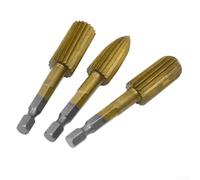 Lot de 5 fraises rotatives en carbure de tungstène de 6,35 mm pour résine, plastique, porcelaine, métal, pierre, sculpture et polissage avec acier rapide