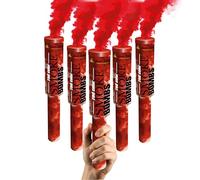 Lot de 5 Fumigènes à Main Rouges - Déclenchement à Goupille, Durée 60 Secondes, Couleurs Vibrantes - Fumigène Couleur - à Tenir en Main - Catégorie F1 - Zenda Club® - Livraison Gratuite 48H