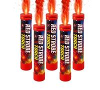 Lot de 5 Fumigènes Feu de Bengale Rouge - Flamme Vive - Durée 80s - Allumage à Mèche - Idéal Événements, Sports, Supporters, Effets Visuels - Catégorie F1