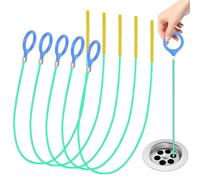 Lot de 5 Furet Deboucheur Canalisation 90cm Furet Plomberie Deboucheur Douche Sonde de debouchage Brosse de Nettoyage Réutilisable pour le Nettoyage des Tuyaux