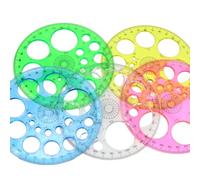 Lot de 5 gabarits pour rapporteur d'angle circulaire à 360°