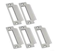 Lot de 5 gâches de serrure de porte en acier inoxydable pour une fermeture sécurisée de porte, plaque de loquet en métal brossé de 64 mm avec boulon de jambage et cadre