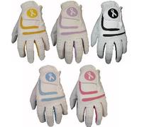 Lot de 5 gants de golf pour femme en cuir cabretta | Gants extra adhérents et respirants | Gant main gauche pour golfeuse droitier | Accessoires de golf parfaits pour femme (taille S)