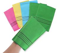 Lot De 5 Gants De Toilette Exfoliants Asiatiques Italiens Gants Exfoliants Coréens Double Face Pour Enlever Les Peaux Mortes Callosités Récurer La Douche, Le Spa, Les Accessoires De Bain[Z1925]