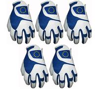 Lot de 5 gants en cuir de vachette de golf européens Ryder Cup, grand