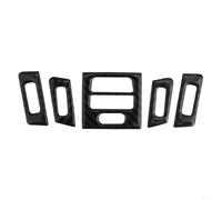 Lot de 5 garnitures de sortie d'aération intérieure en fibre de carbone pour BMW E90 E92 E93 2005-2012, accessoires décoratifs pour climatisation (configuration haute)