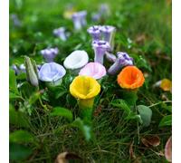 Lot de 5 gobelets en forme d'abeille pour le jardin, pour pollinisateurs assoiffés, station d'eau pour insectes dans la cour, balcon, décoration de vase à fleurs (Pétunia, 5)