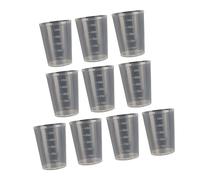 Lot de 5 gobelets gradués transparents pour mélanger les liquides - Pour utilisation en laboratoire - Cylindre de laboratoire polyvalent