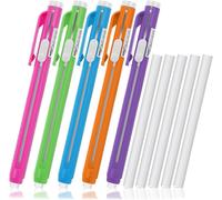 Lot De 5 Gommes Style Stylo, 5 Étui À Gomme Rétractable + 5 Recharges De Gomme, Crayon À Gomme Mécanique, Gommes À Barre, Pour Enfants, Étudiants, Artistes, Peinture, Écriture, Maison[Z303]