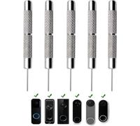 Lot de 5 goupilles de retrait de sonnette de porte, clé de déverrouillage de sécurité, outil de retrait de la sonnette vidéo du support, compatible avec la sonnette vidéo Nest Arlo Video Blink Google
