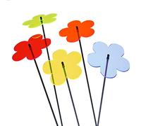 Lot de 5 Grand Attrape Soleil Belle Fleur Rougeoyante, Bouquet de Soleil Bouchons de Jardin Décoratifs, 75cm Haut Cadeau pour Chaque Jardin, Colour:Mixed Colours