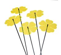 Lot de 5 Grande Fleur Attrape Soleil Piquet de Jardin Lumineux Bouquet de Soleil Ornement Décoratifs 75cm Haut Cadeau pour Chaque Jardin, Colour:Fluorescent Yellow