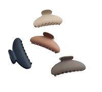 Lot de 5 grandes pinces à cheveux de 10,5 cm, antidérapantes, mates, incassables, pour cheveux fins et moyens, longs, bouclés