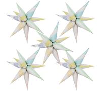 Lot de 5 grands ballons à pointe en aluminium pastel pour anniversaire, fête prénatale, licorne, candyland (assemblage nécessaire) de 81,3 cm