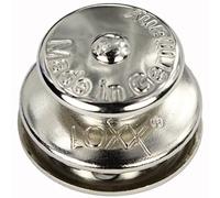 Lot de 5 grands boutons pour tissu jusqu'à 2,5 mm - En laiton nickelé - Fabriqué en Allemagne - Convient pour fermeture rapide Loxx et Tenax