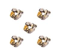 Lot de 5 grands chouchous à cheveux en forme d'animal épais et extensible sans accrocs pour queue de cheval - Multicolore - Serpent - Jaune kaki