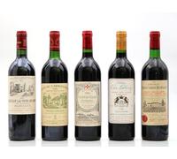 Lot de 5 Grands Crus de Bordeaux - 75cl