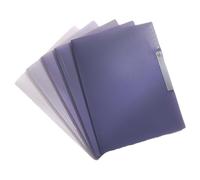 Lot de 5 grands dossiers avec pince rotative pour 40 feuilles 30,5 x 45,7 cm Transparent résistant à l'eau