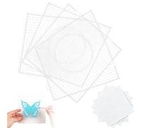 Lot de 5 grands panneaux perforés carrés de 5 mm pour loisirs créatifs pour avec 4 papiers à repasser | Panneaux perforés pour garçons, filles, adultes, adolescents, filles, fils, activités