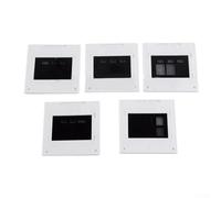 Lot de 5 grilles de diffraction d'interférence 50 x 50 mm avec fente simple/double/triple, ouverture circulaire et grille transversale pour expériences physiques et optiques