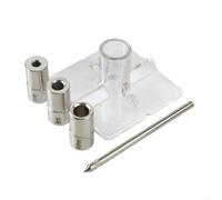 Lot de 5 guides de perçage pour le travail du bois avec bagues en acier trempé, conçus pour un positionnement précis et une stabilité pour améliorer le perçage de trous obliques et droits