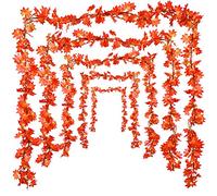 Lot de 5 guirlandes de Feuilles d'érable artificielles à Suspendre pour Maison, Jardin, Porte, cheminée, décoration de fête de Mariage