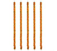 Lot de 5 guirlandes de fleurs décoratives pour Halloween, Diwali, fête de mariage, couronnes florales artificielles adaptées pour murs, portes, tables (33)