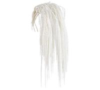 Lot de 5 guirlandes de Fleurs suspendues en Amaranthus préservé, 58 cm, Fleurs Blanches séchées, Effet réaliste, Tombant naturellement, déco Mariage, décoration Douce pour la Maison