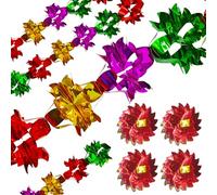 Lot de 5 guirlandes de Noël en aluminium, décorations de plafond pour Noël